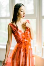 Вечернее и Свадебное платье красного цвета от Anna Skoblikova