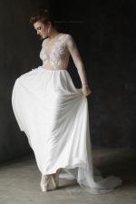 Свадебное и вечернее платье из сетки и шелка от Anna Skoblikova