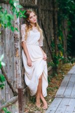 Свадебное платье из кружева и шелка от Anna Skoblikova