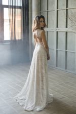 Свадебное платье кружева цвета шампань от Anna Skoblikova