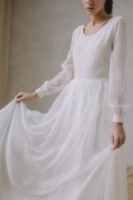 Свадебное платье трапеция с фигурным вырезом на спине - Anel / Anna Skoblikova: Фото 2