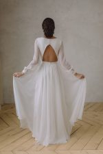 Свадебное платье трапеция с фигурным вырезом на спине - Anel / Anna Skoblikova: Фото 5